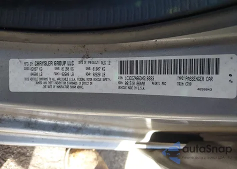 2013 Dodge Avenger Se from USA, damaged, VIN 1C3CDZAB6DN516933